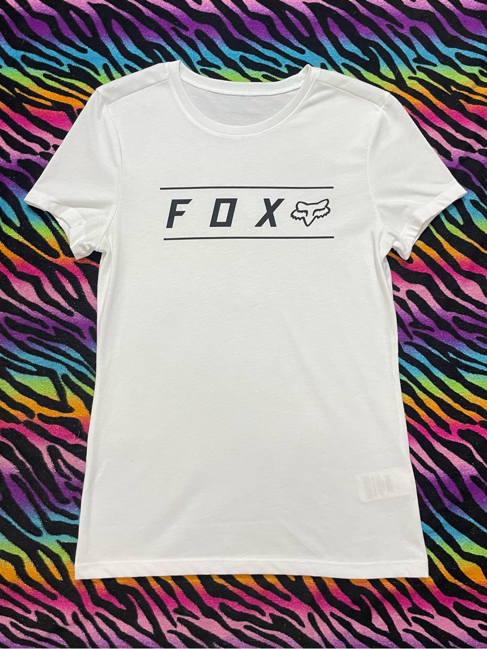 Fox racing White Tee with Black Logo